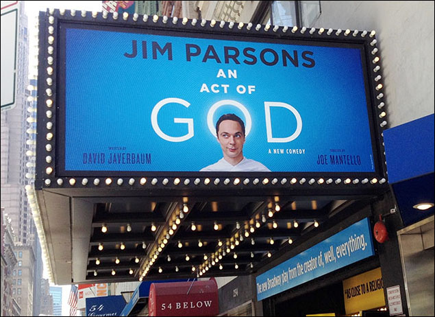Photo Call: Broadway's An Act of God, Starring Jim Parsons, Greets the
