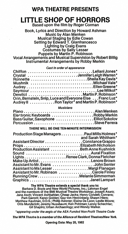 Flip Through Little Shop of Horrors' Original Program from The WPA ...